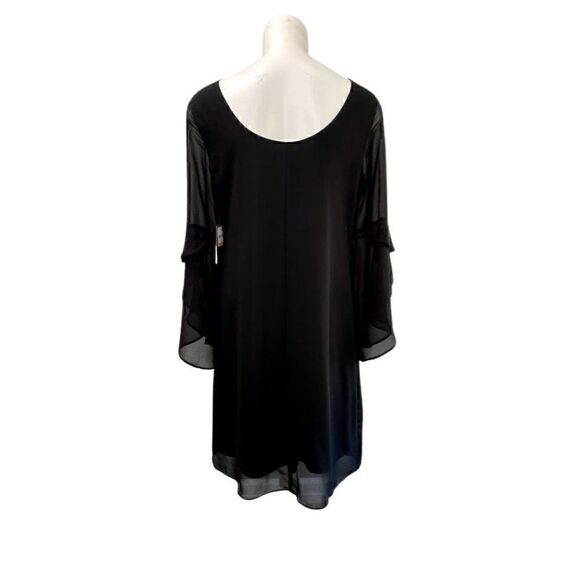 Thalia Sodi Shift Dress Small Black Bell-Sleeves‎ - Picture 2 of 11